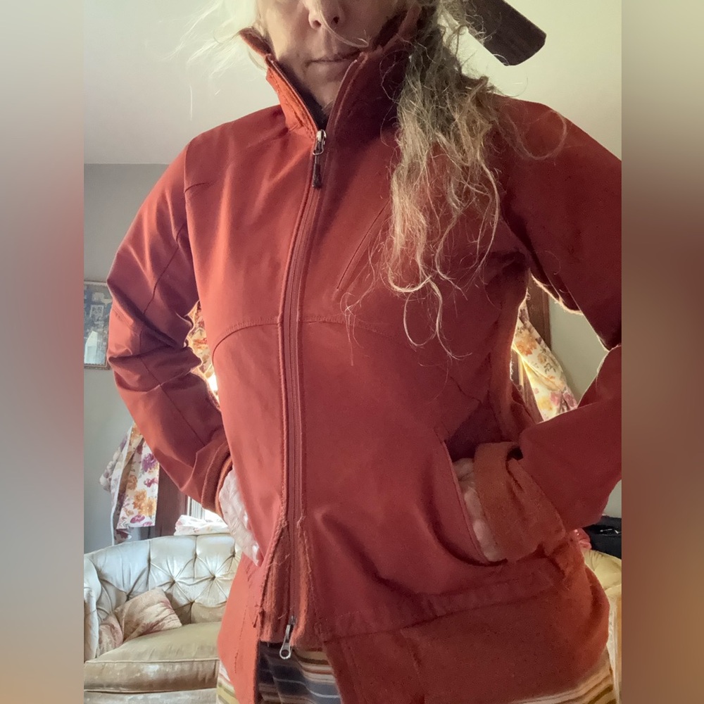 Ibex climawool custom Hybrid jacket spice clay pumpkin orange women’s Large 12